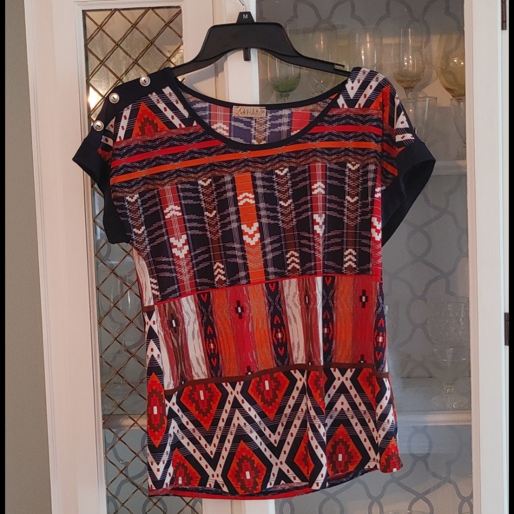 Lavish Aztec Top